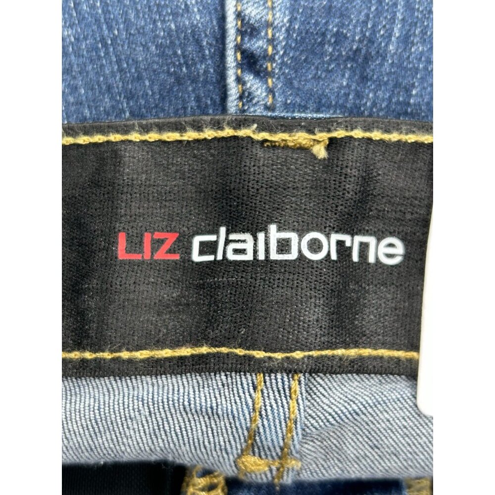 Liz Claiborne Womens Mid-Rise Sara Denim Shorts Size 18 Blue Made In Pakistan - Picture 11 of 11